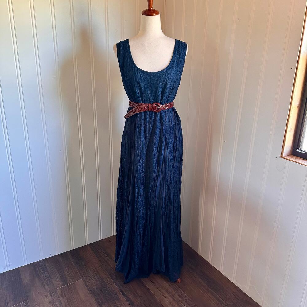 Cottagecore Blue Lace Maxi Dress 24